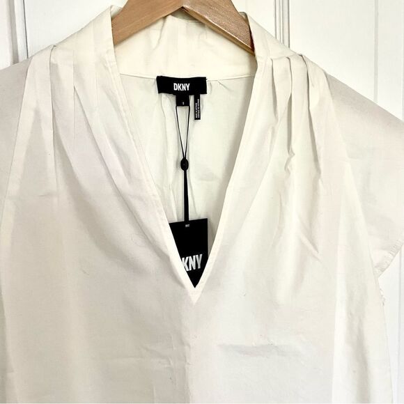 DKNY New Shawl Deep V Short Sleeve Tunic - Picture 3 of 7